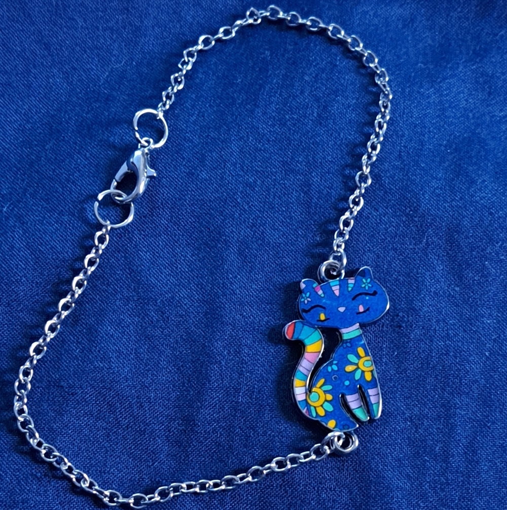 Colorful Cat Charm Bracelet